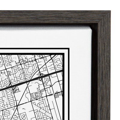 Sylvie Toronto Modern Map Framed Canvas by kateandlaurel - product image 3 for Resin Society