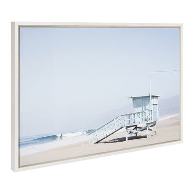 Sylvie Pale Blue Life Guard Tower Framed Canvas by kateandlaurel - product image 9 for Resin Society