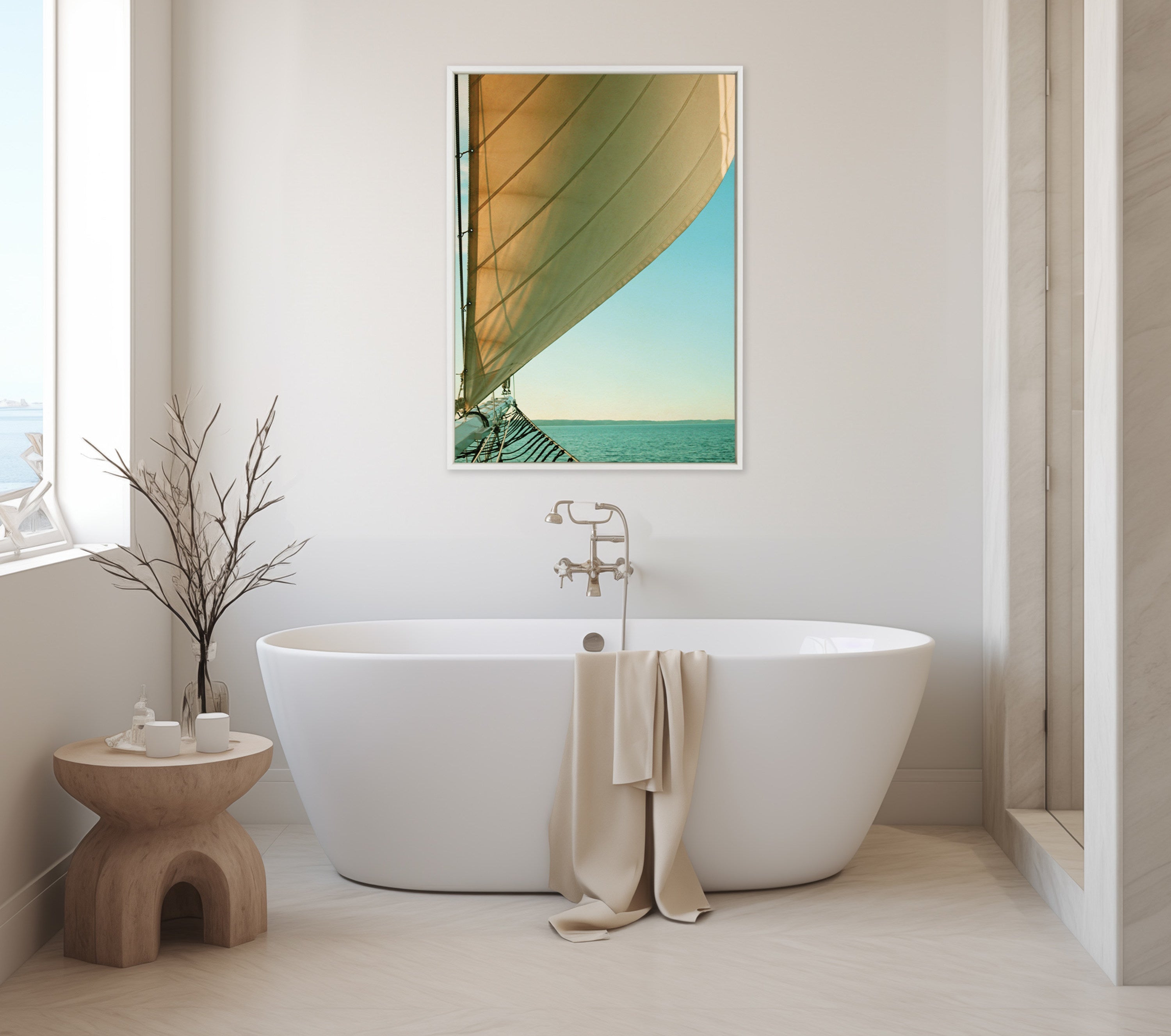 Sylvie Gulf Winds Framed Canvas by Alicia Bock