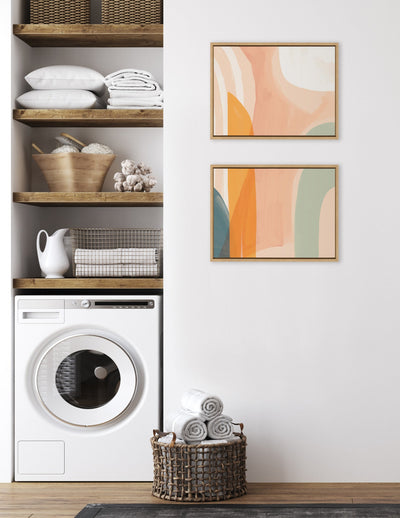 Sylvie Sunrise Over Marrakesh 1 and 2 Framed Canvas by kateandlaurel - product image 5 for Resin Society