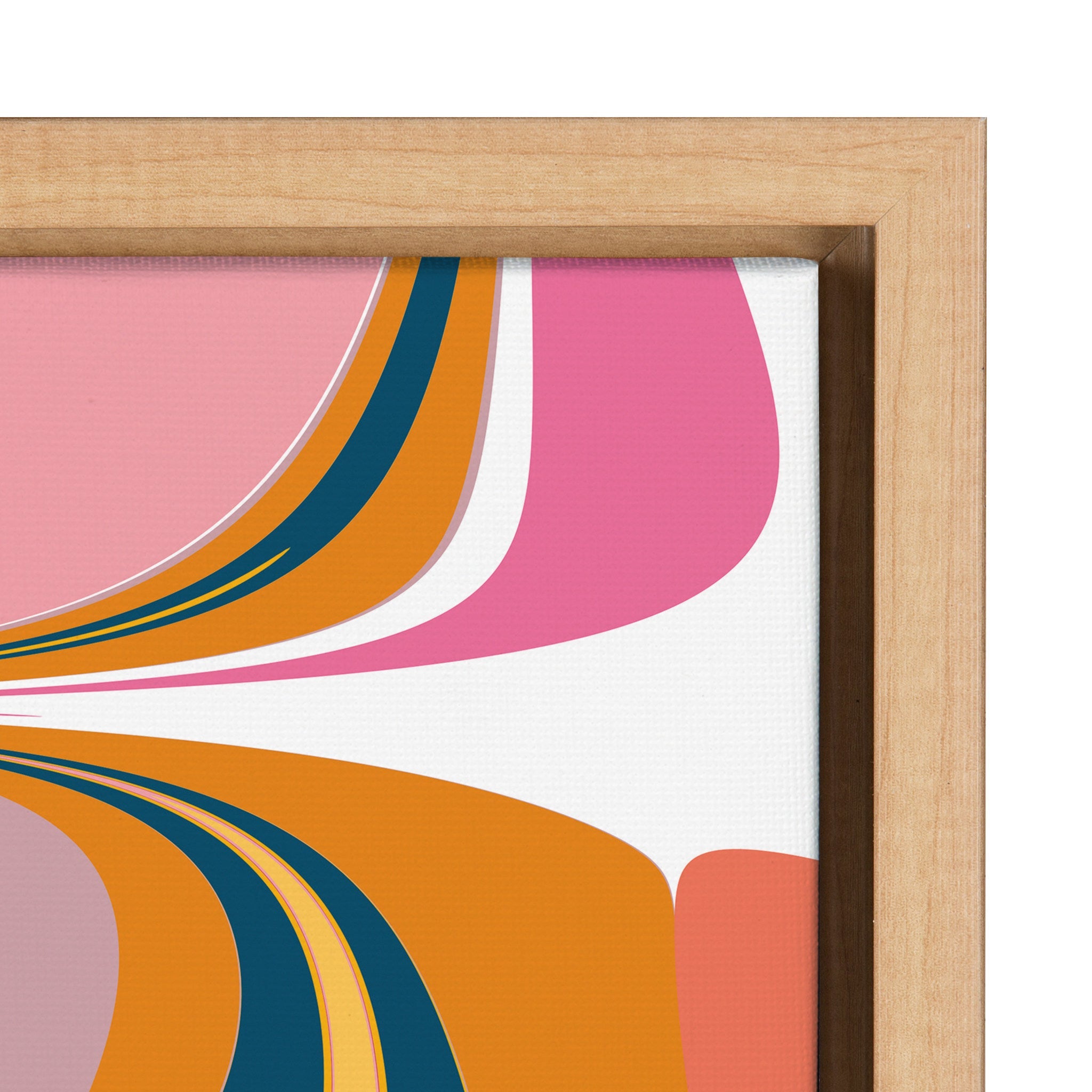 Sylvie Colorful Swirls Framed Canvas by kateandlaurel - product image 3 for Resin Society