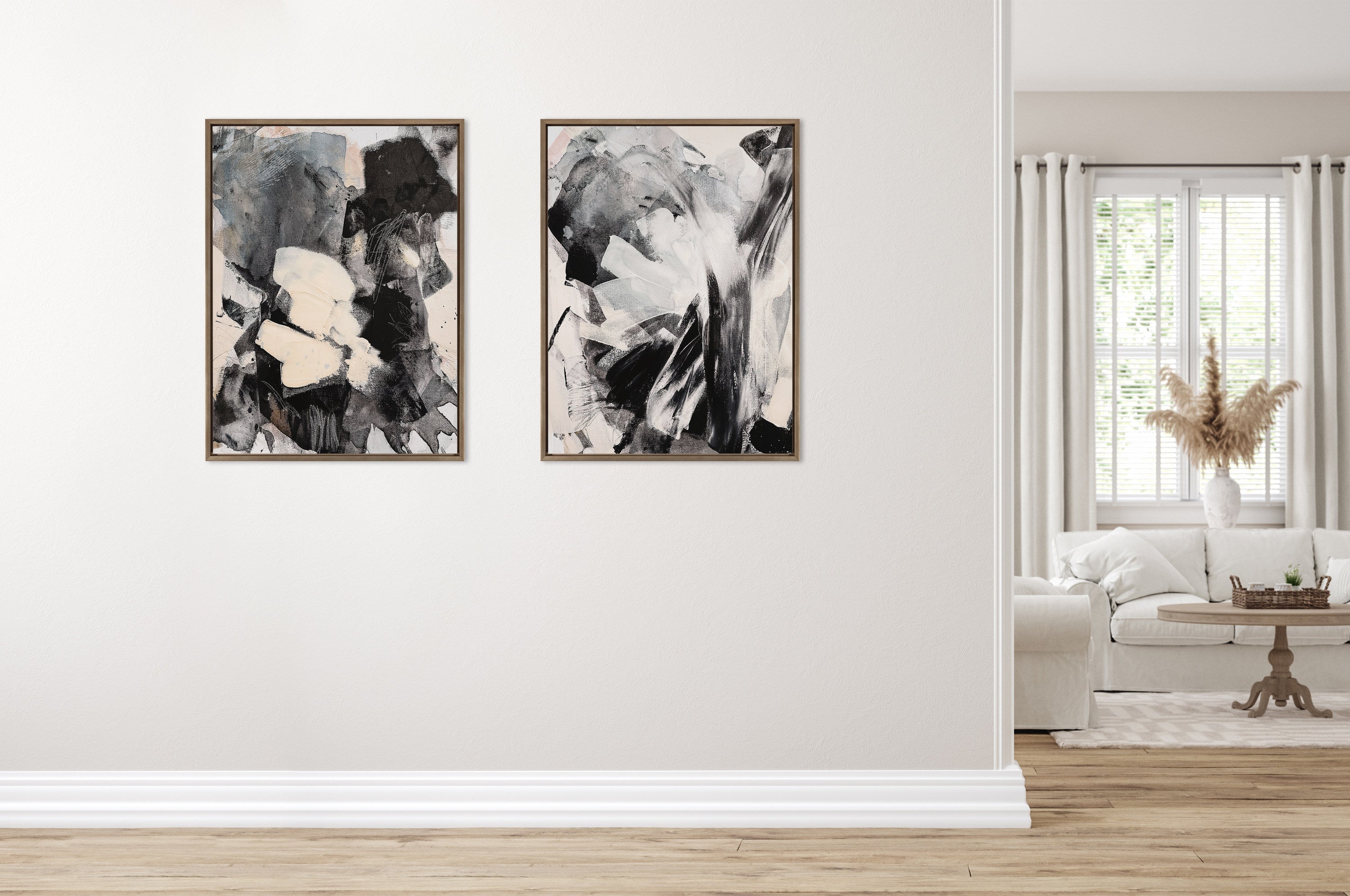 Sylvie Painted Flow III Framed Canvas by Amy Lighthall