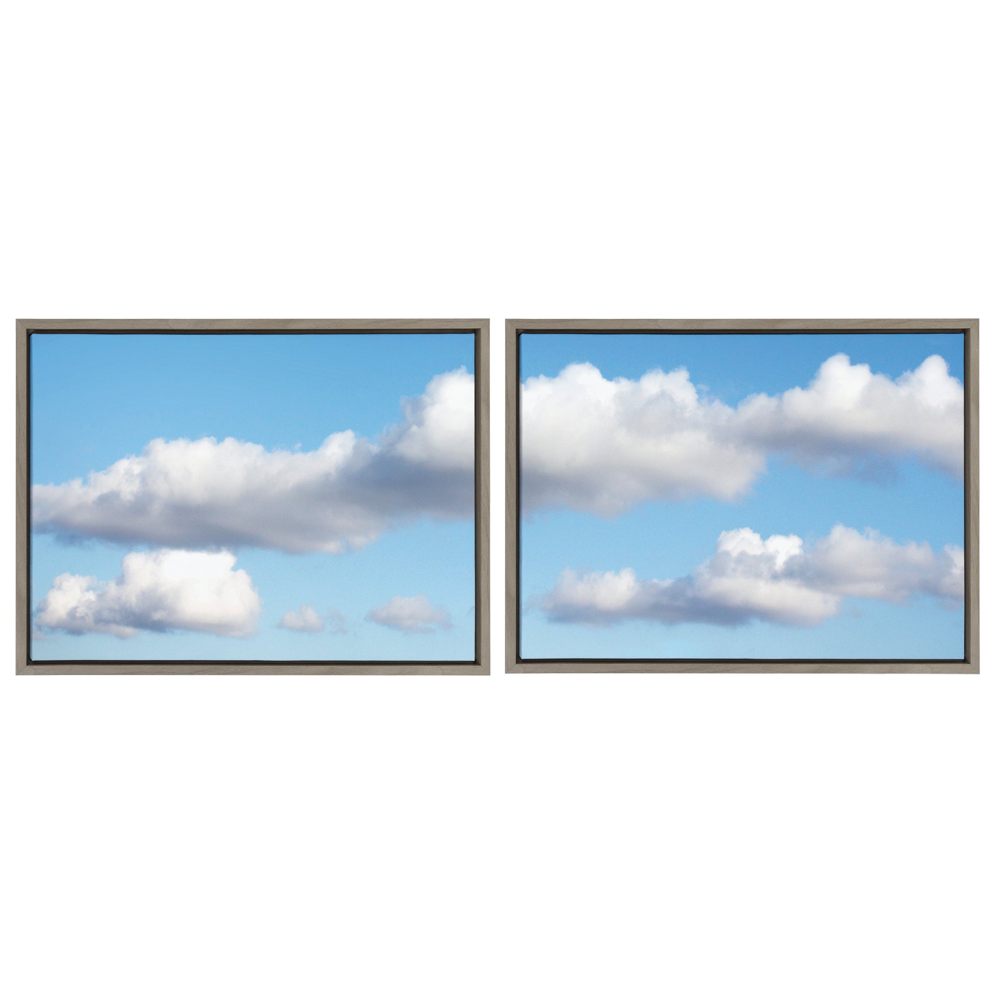 Sylvie Uplifting Clouds Framed Canvas by kateandlaurel - main product image for Resin Society