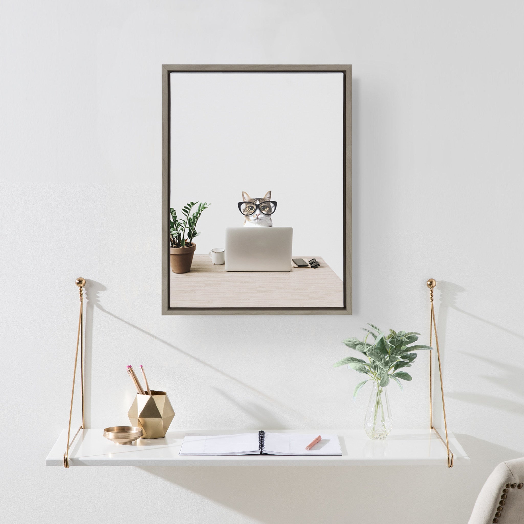 Sylvie I’m Cathy, I work in Accounting Framed Canvas by kateandlaurel - product image 8 for Resin Society