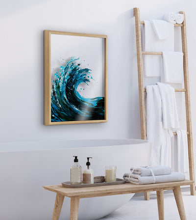Blake Waves Framed Printed Art by kateandlaurel - product image 8 for Resin Society