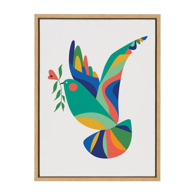 Sylvie Bird of Peace Framed Canvas by Rachel Lee of My Dream Wall