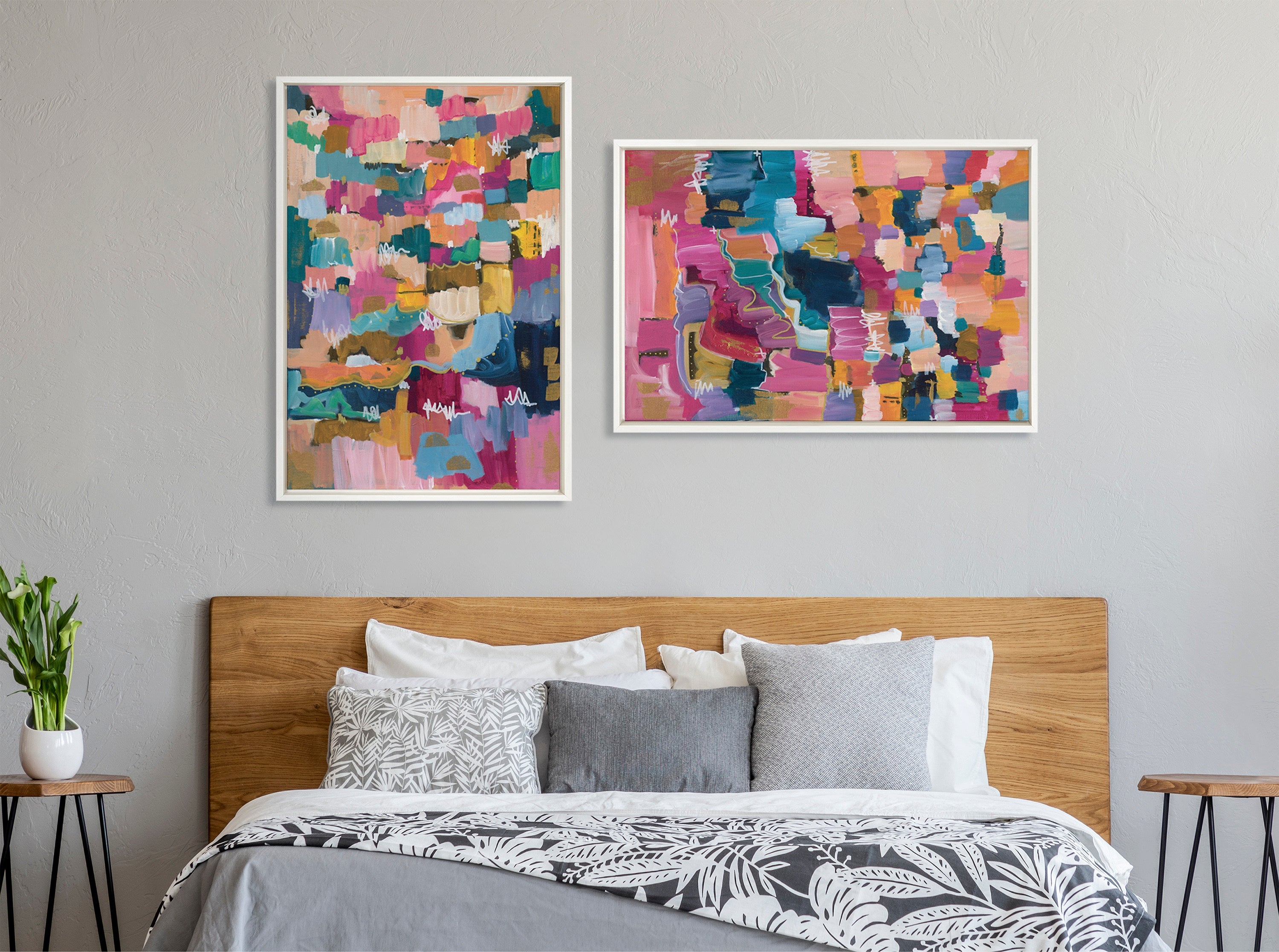 Sylvie Applause Framed Canvas Set by Leah Nadeau by kateandlaurel - product image 11 for Resin Society