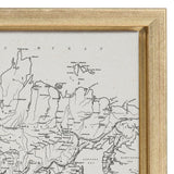 Sylvie Black and White Modern Retro World Map Framed Canvas Set by The by kateandlaurel - product image 3 for Resin Society