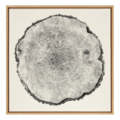 Sylvie Tree Rings Linen Framed Canvas by kateandlaurel - product image 11 for Resin Society