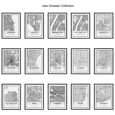 Sylvie Toronto Modern Map Framed Canvas by kateandlaurel - product image 6 for Resin Society
