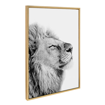 Sylvie Lion Self Actualizing Framed Canvas by kateandlaurel - product image 10 for Resin Society