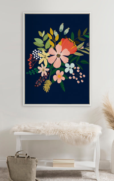 Sylvie Floralis C Framed Canvas