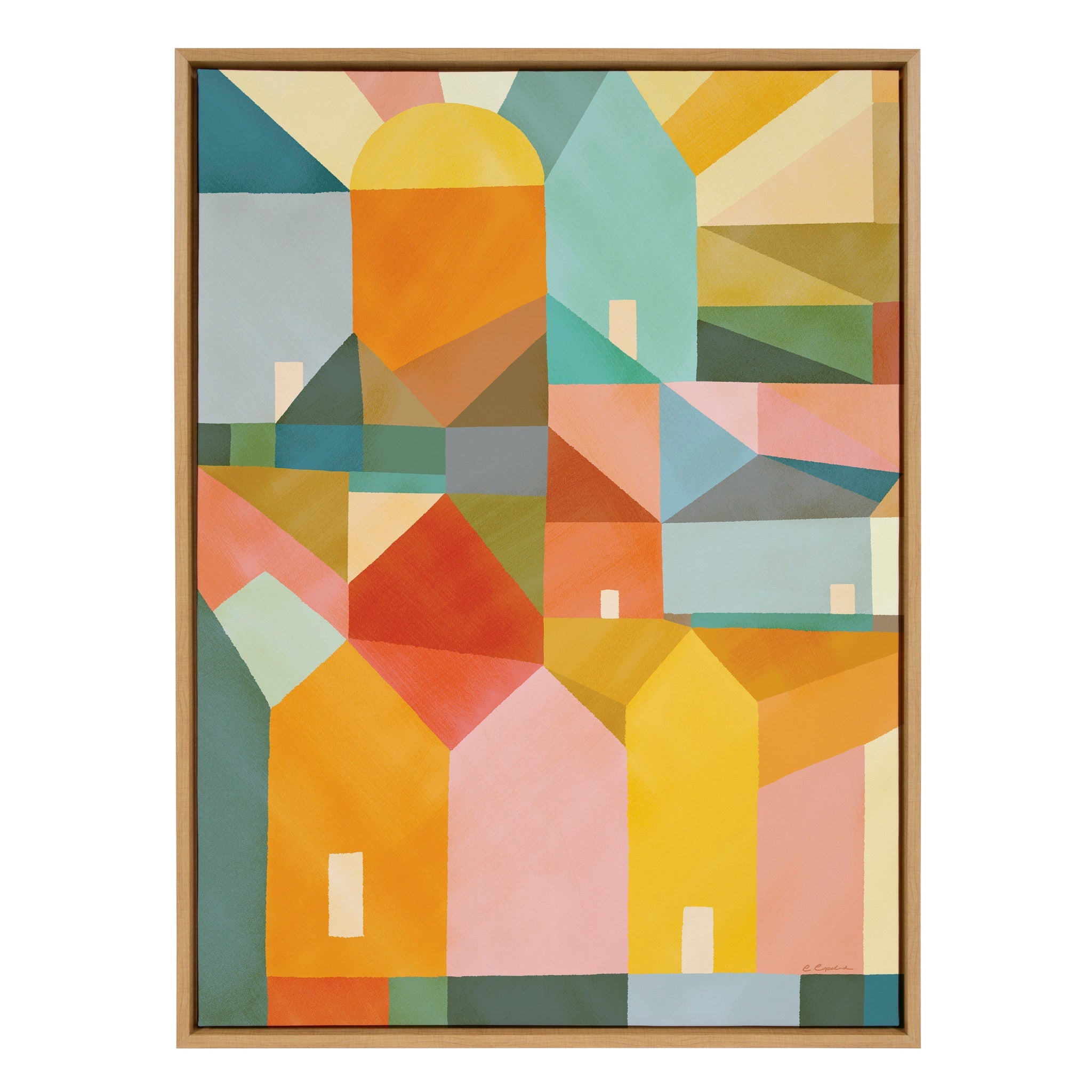 Sylvie Quiet Town Framed Canvas by Carey Copeland