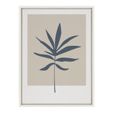 Sylvie Muted Tan and Blue Colorblock Botanical Leaf Framed Canvas by kateandlaurel - product image 8 for Resin Society