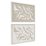 Sylvie Modern Matisse Inspired Botanical White on Beige and Beige on by kateandlaurel - main product image for Resin Society