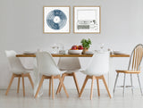 Sylvie Record Blue Framed Canvas by kateandlaurel - product image 18 for Resin Society