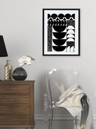 Sylvie Modern Circular Block Print Framed Canvas by kateandlaurel - product image 10 for Resin Society