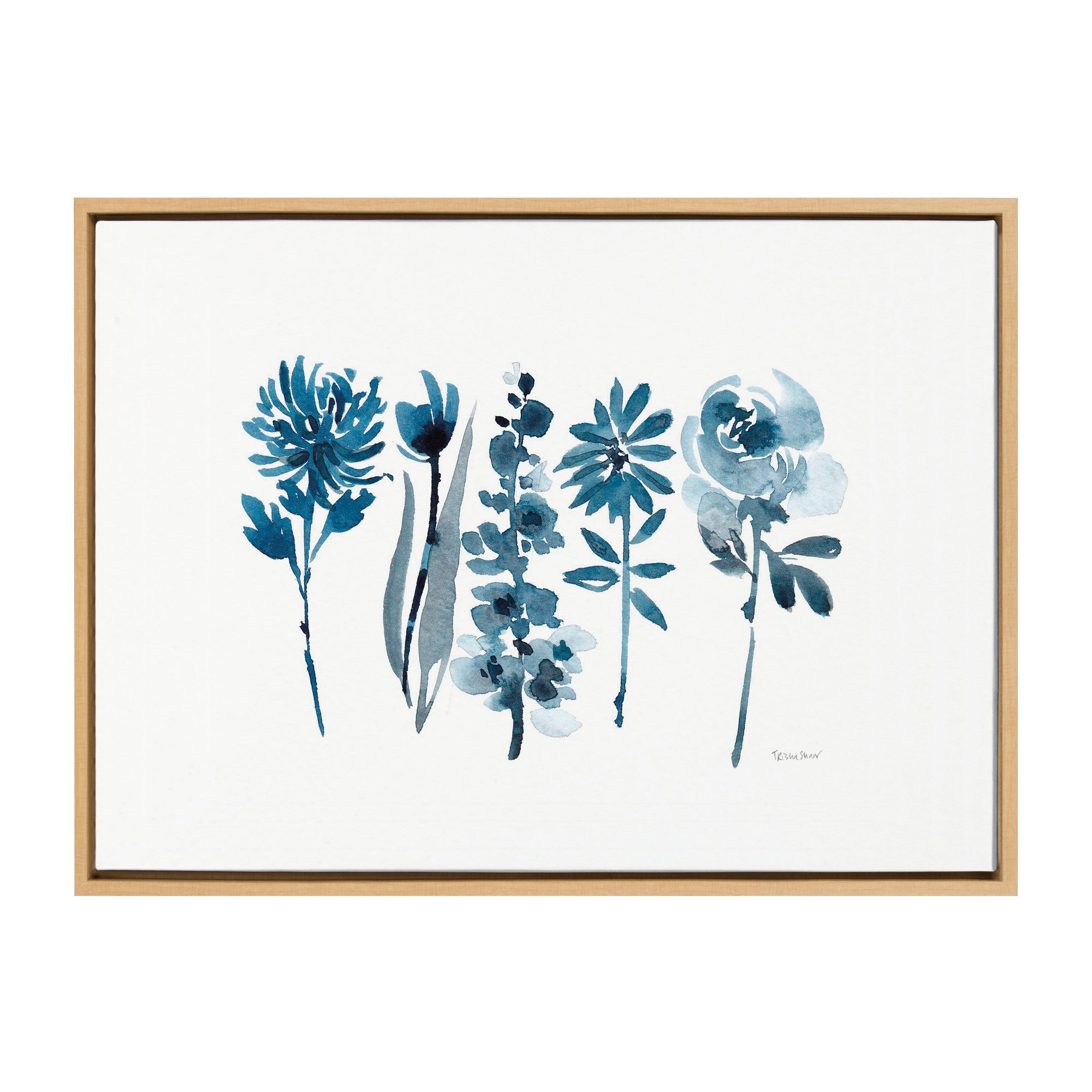 Sylvie Blue Blooms Framed Canvas by kateandlaurel - product image 10 for Resin Society