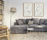Sylvie Going in Circles Framed Textured Canvas Set