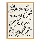 Sylvie Good Night Sleep Tight Framed Canvas by kateandlaurel - main product image for Resin Society
