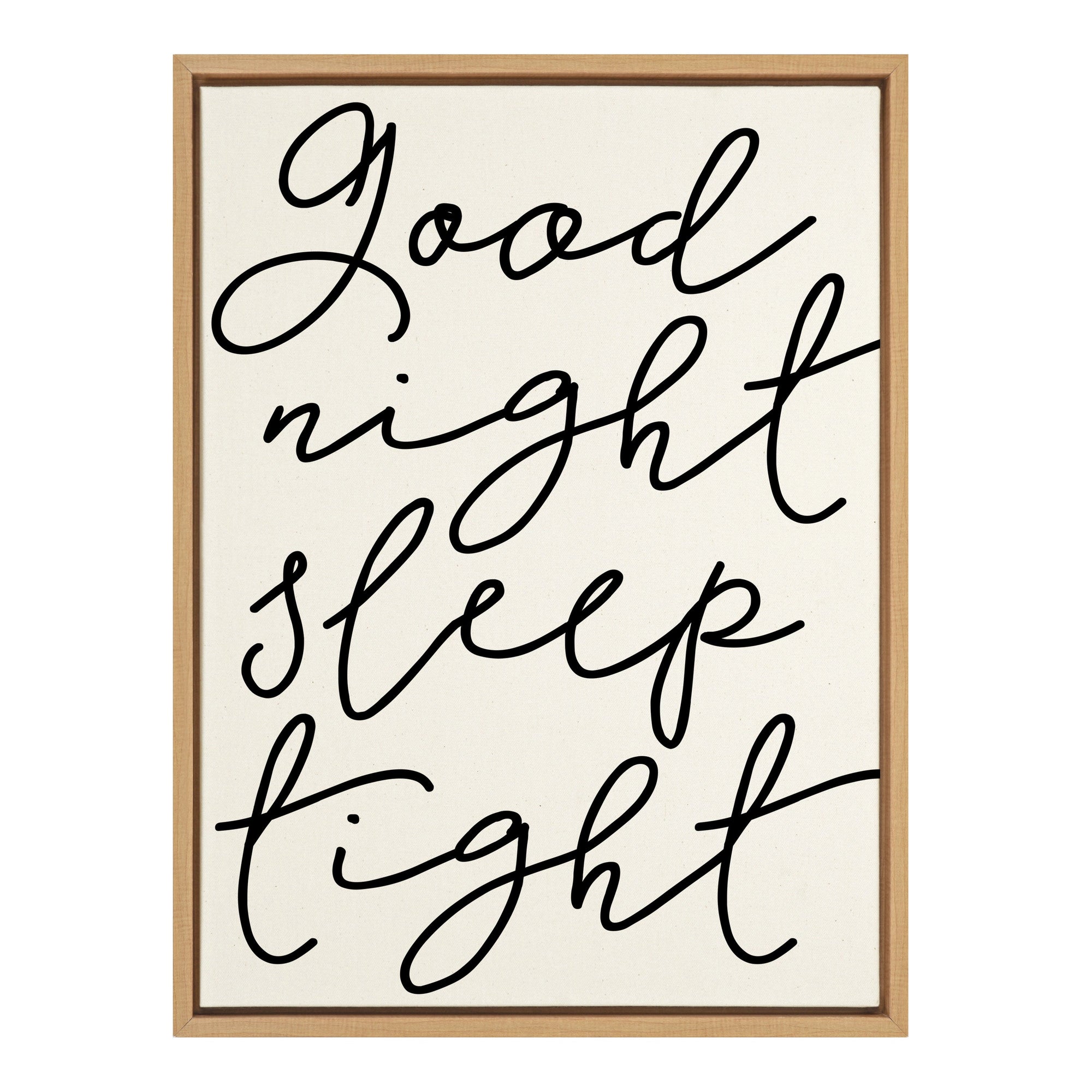 Sylvie Good Night Sleep Tight Framed Canvas by kateandlaurel - product image 10 for Resin Society