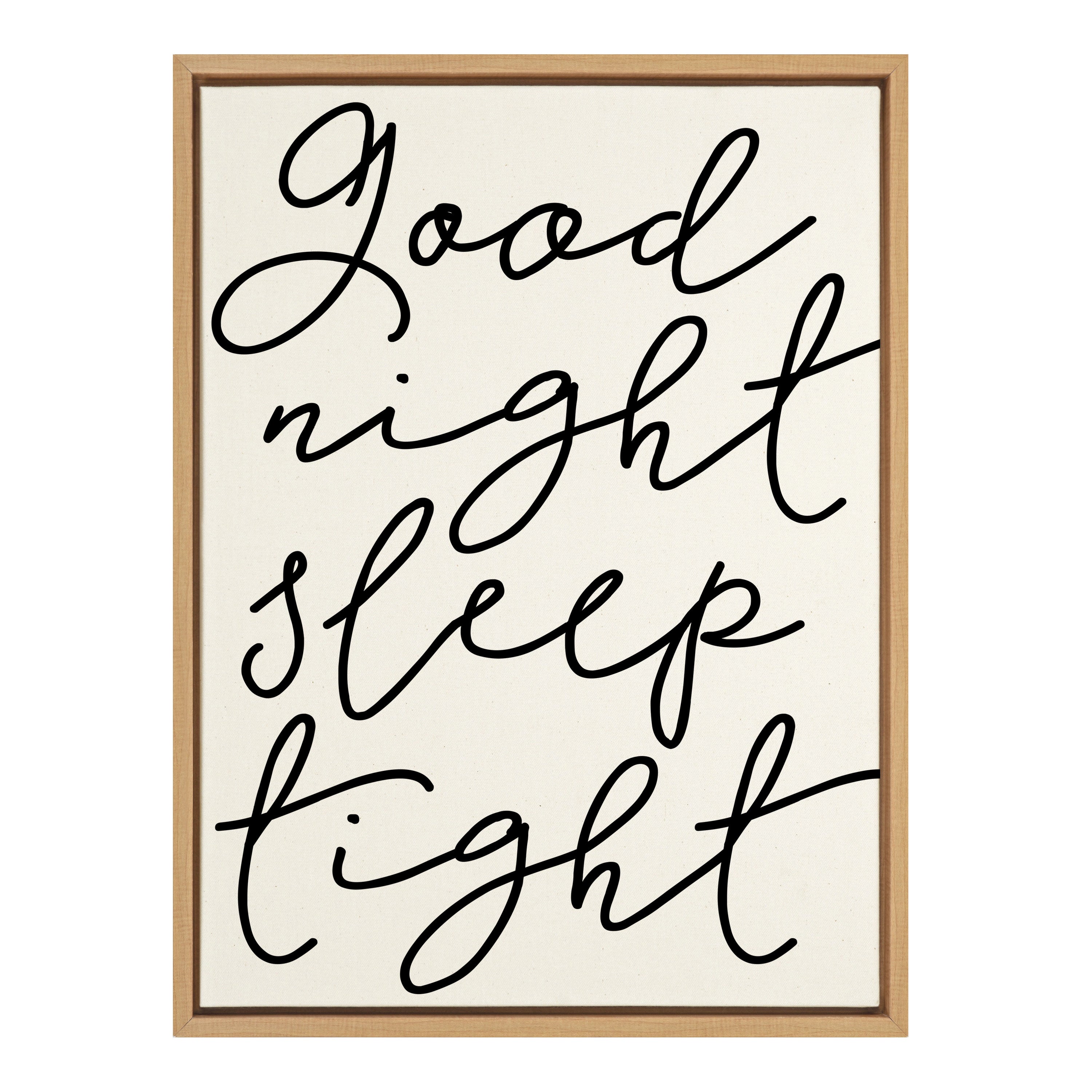 Sylvie Good Night Sleep Tight Framed Canvas by kateandlaurel - product image 10 for Resin Society