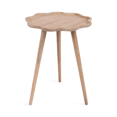 Alezar Scallop Wood Side Table