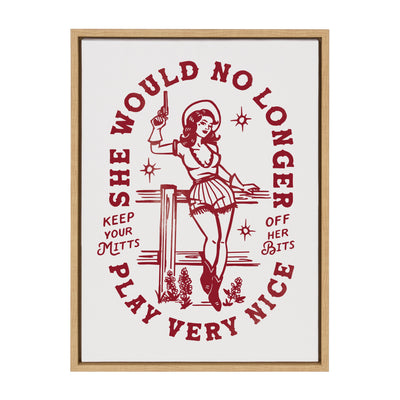 Sylvie Mitts Off Framed Canvas by The Whiskey Ginger
