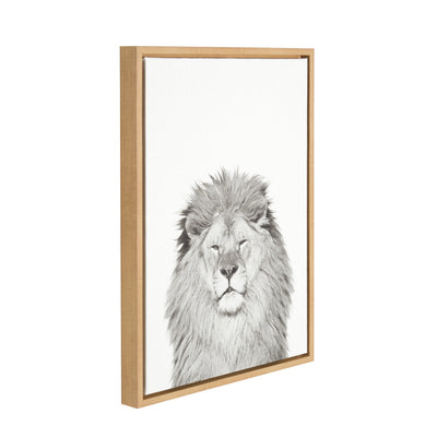 Sylvie Lion Framed Canvas by Simon Te Tai by kateandlaurel - product image 18 for Resin Society