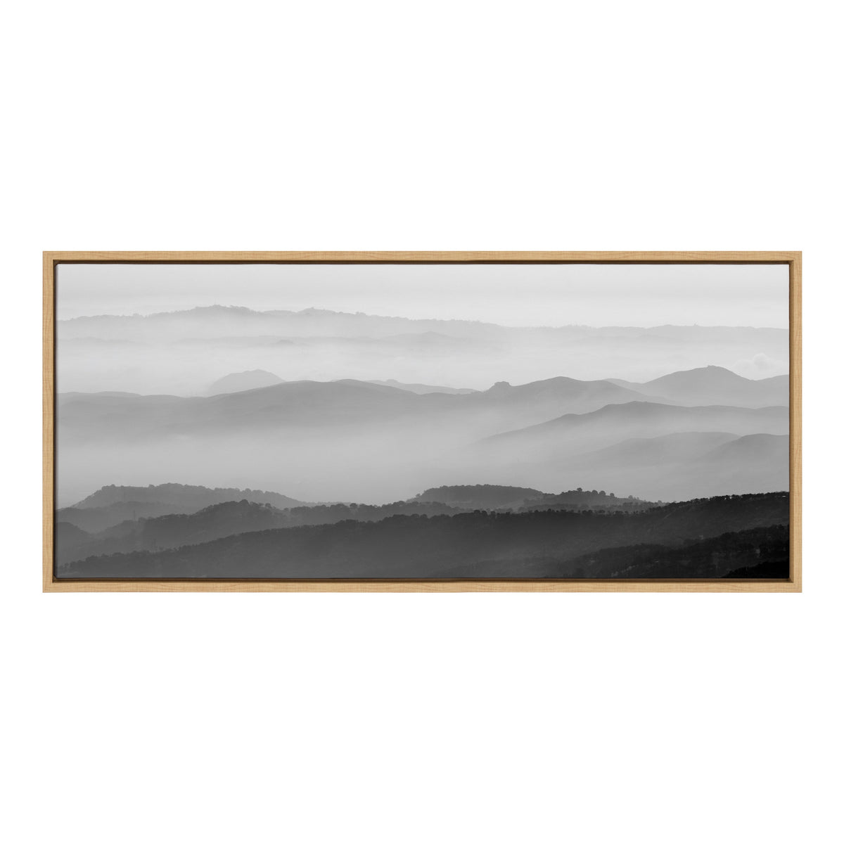 Sylvie Misty Mountains BW Framed Canvas by kateandlaurel - product image 2 for Resin Society
