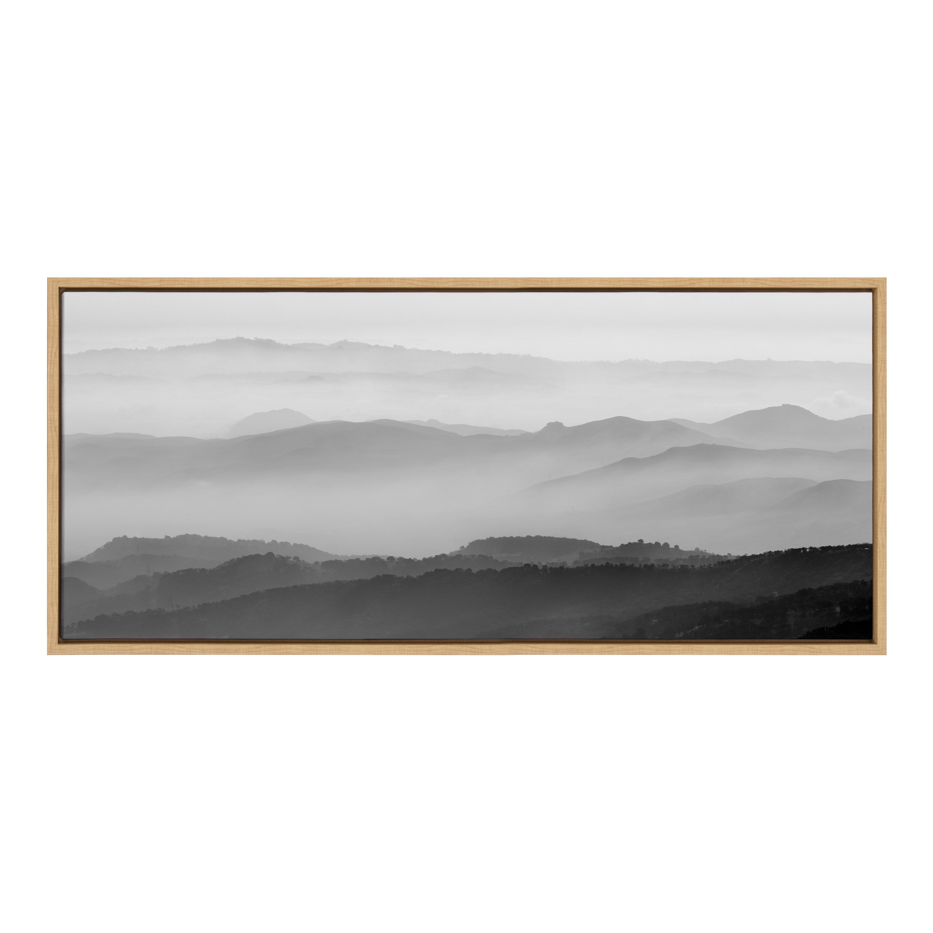 Sylvie Misty Mountains BW Framed Canvas by kateandlaurel - product image 2 for Resin Society
