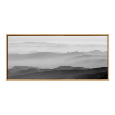 Sylvie Misty Mountains BW Framed Canvas by kateandlaurel - product image 2 for Resin Society