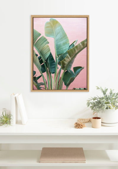 Sylvie Tropic Pink Framed Canvas by Alicia Bock