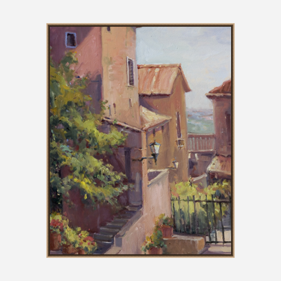 View of Cortona Artist Enhanced Canvas Print by John Beard Collection - product image 8 for Resin Society