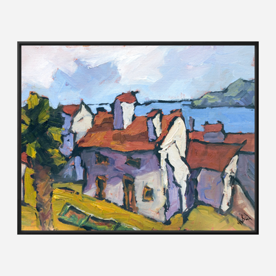 Villa by the Sea Artist Enhanced Canvas Print by John Beard Collection - product image 5 for Resin Society