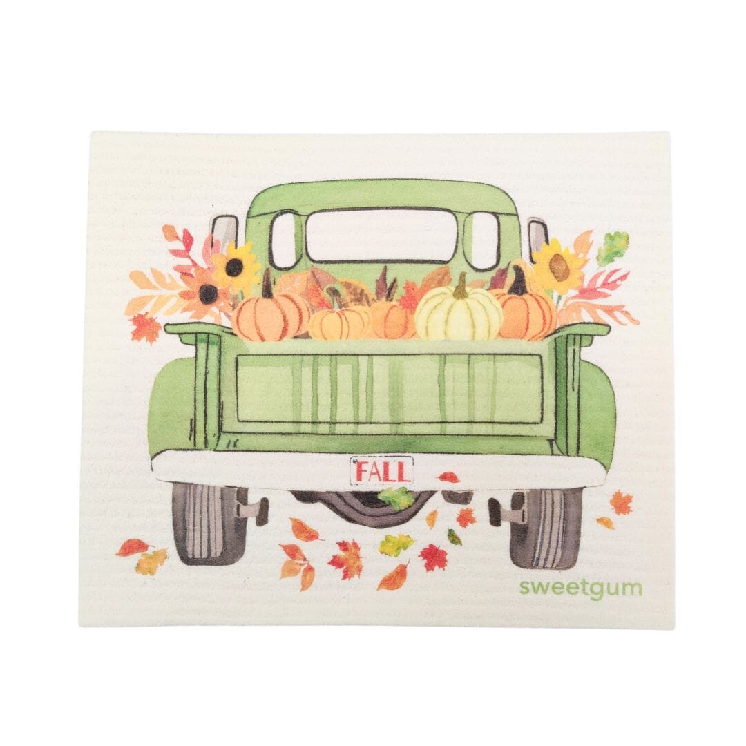 Vintage Truck with Pumpkins & Sunflowers by sweetgum home, LLC - main product image for Resin Society