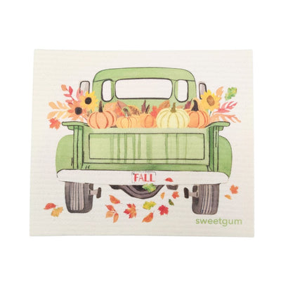 Vintage Truck with Pumpkins & Sunflowers by sweetgum home, LLC - main product image for Resin Society