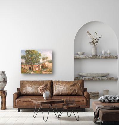 Vintage Spanish Villa Artist Enhanced Canvas Print by John Beard Collection - product image 3 for Resin Society
