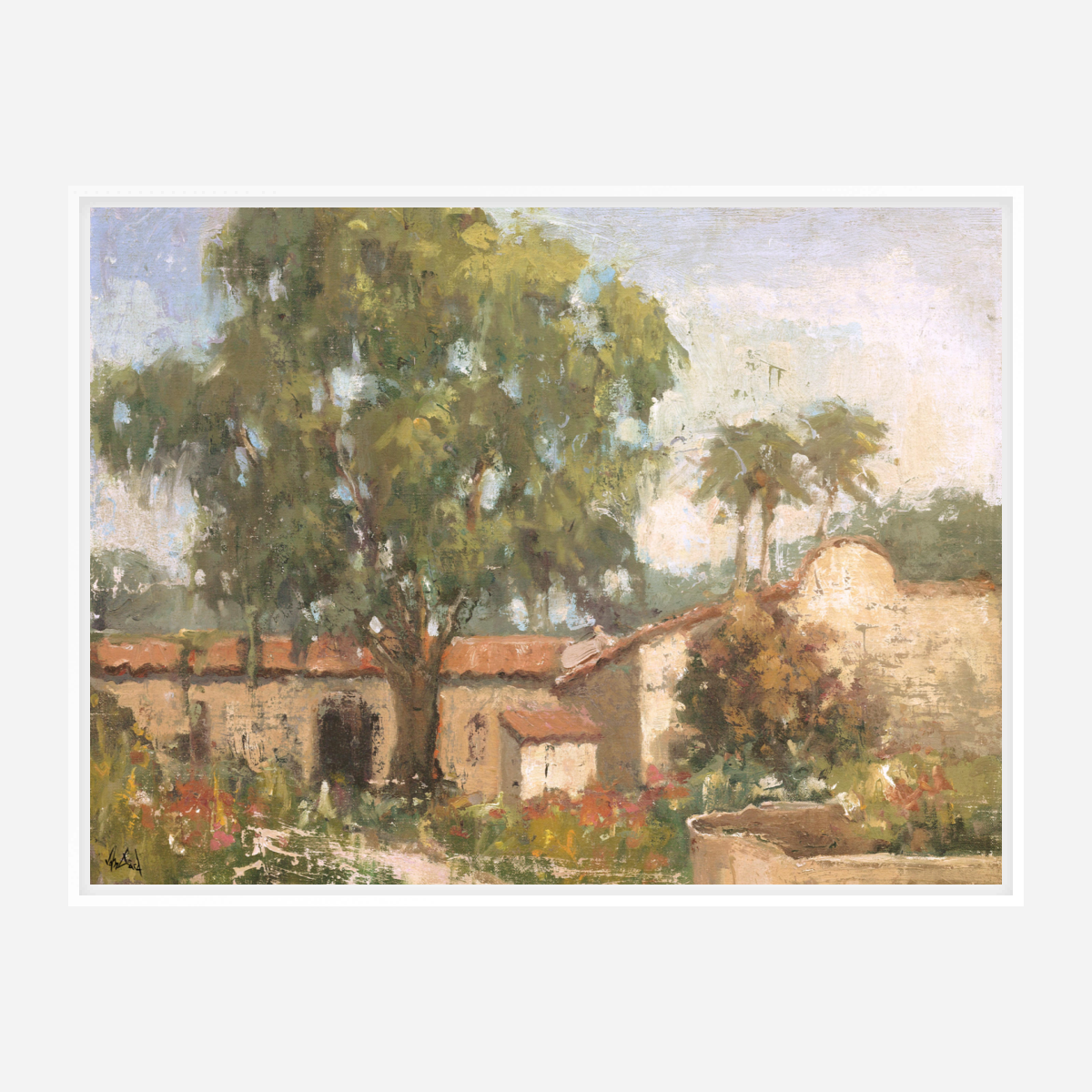 Vintage Spanish Villa Artist Enhanced Canvas Print by John Beard Collection - product image 6 for Resin Society