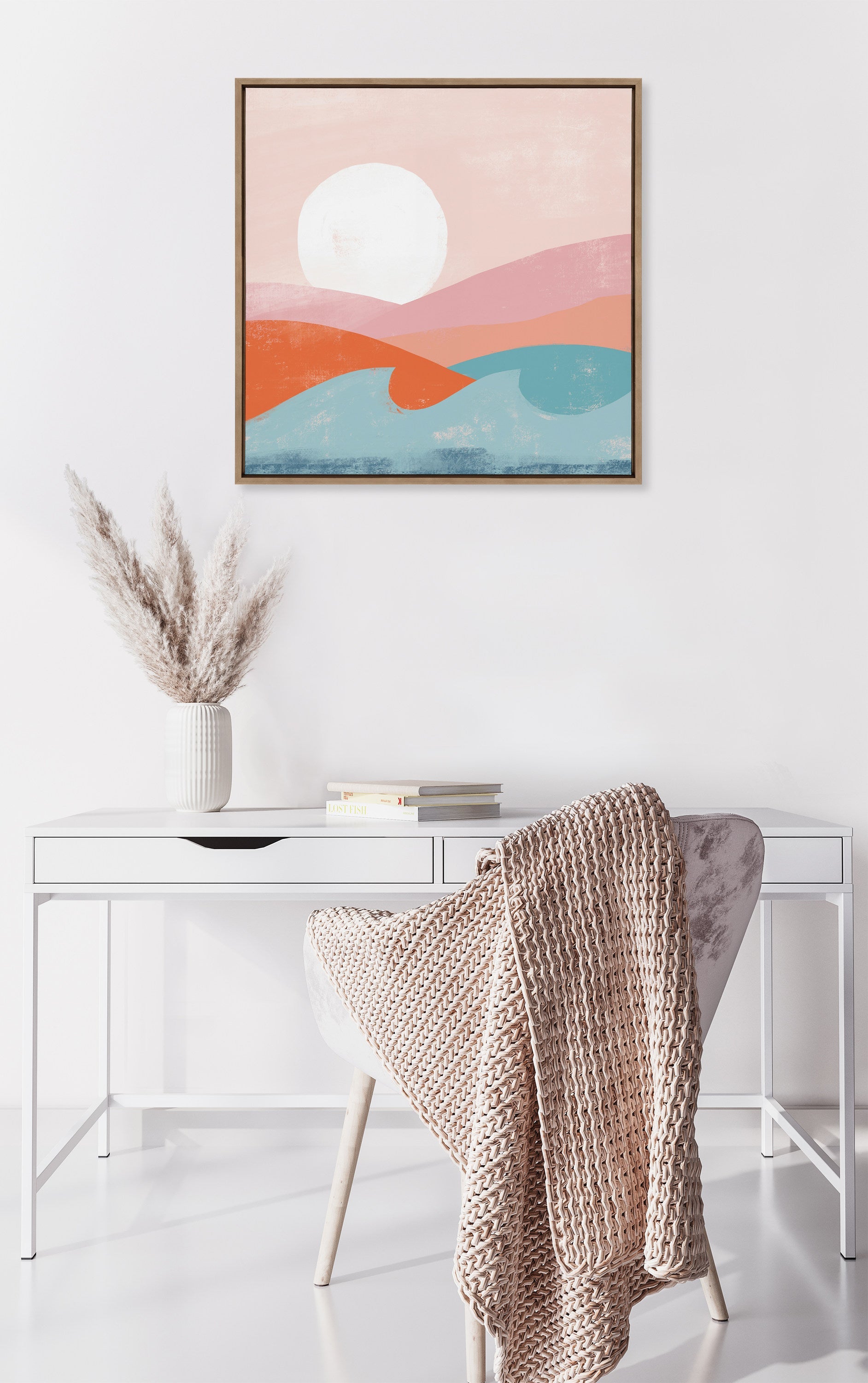 Sylvie Endless Summer Framed Canvas by kateandlaurel - product image 5 for Resin Society