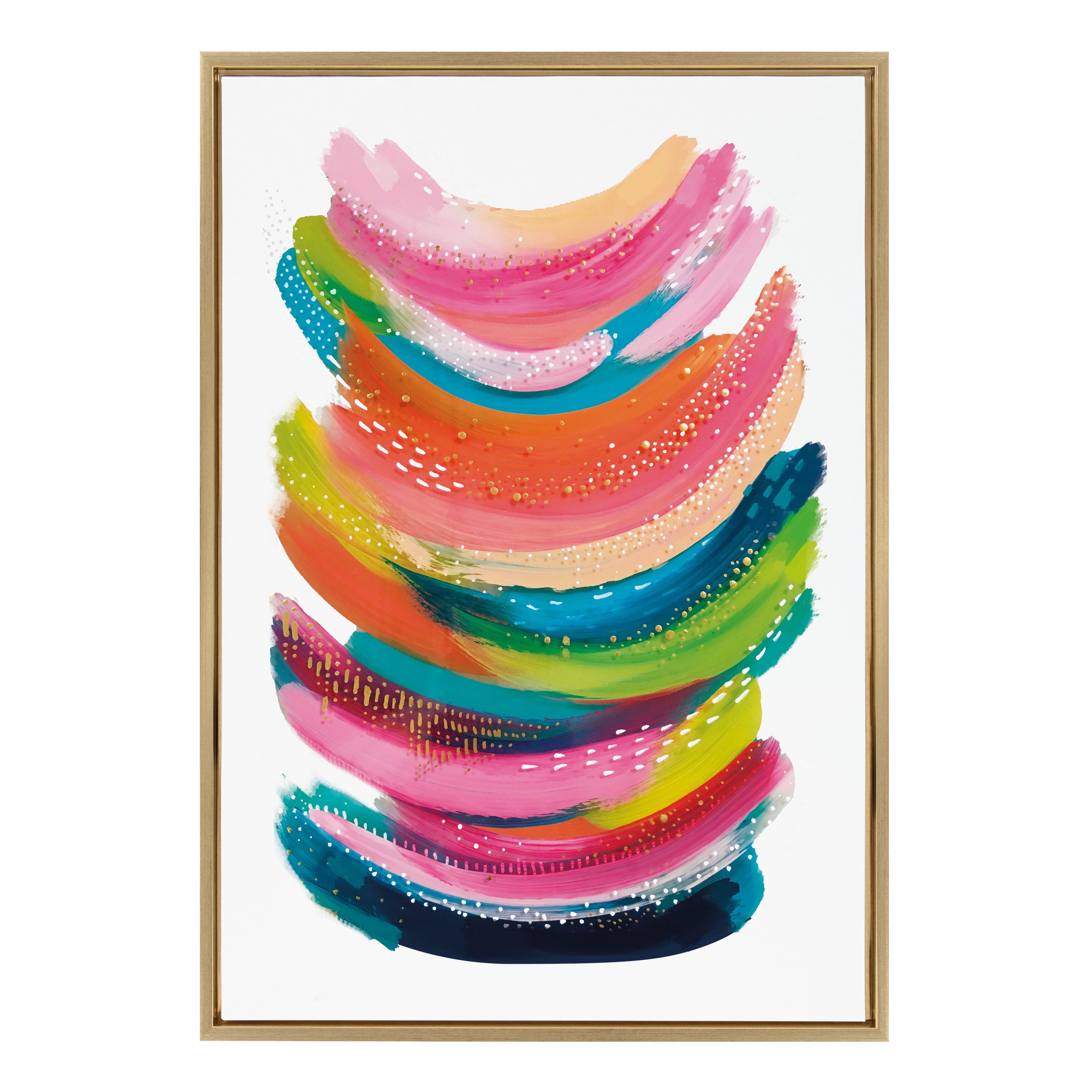 Sylvie Bright Abstract Framed Canvas