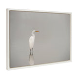 Sylvie Great White Egret Framed Canvas by kateandlaurel - main product image for Resin Society