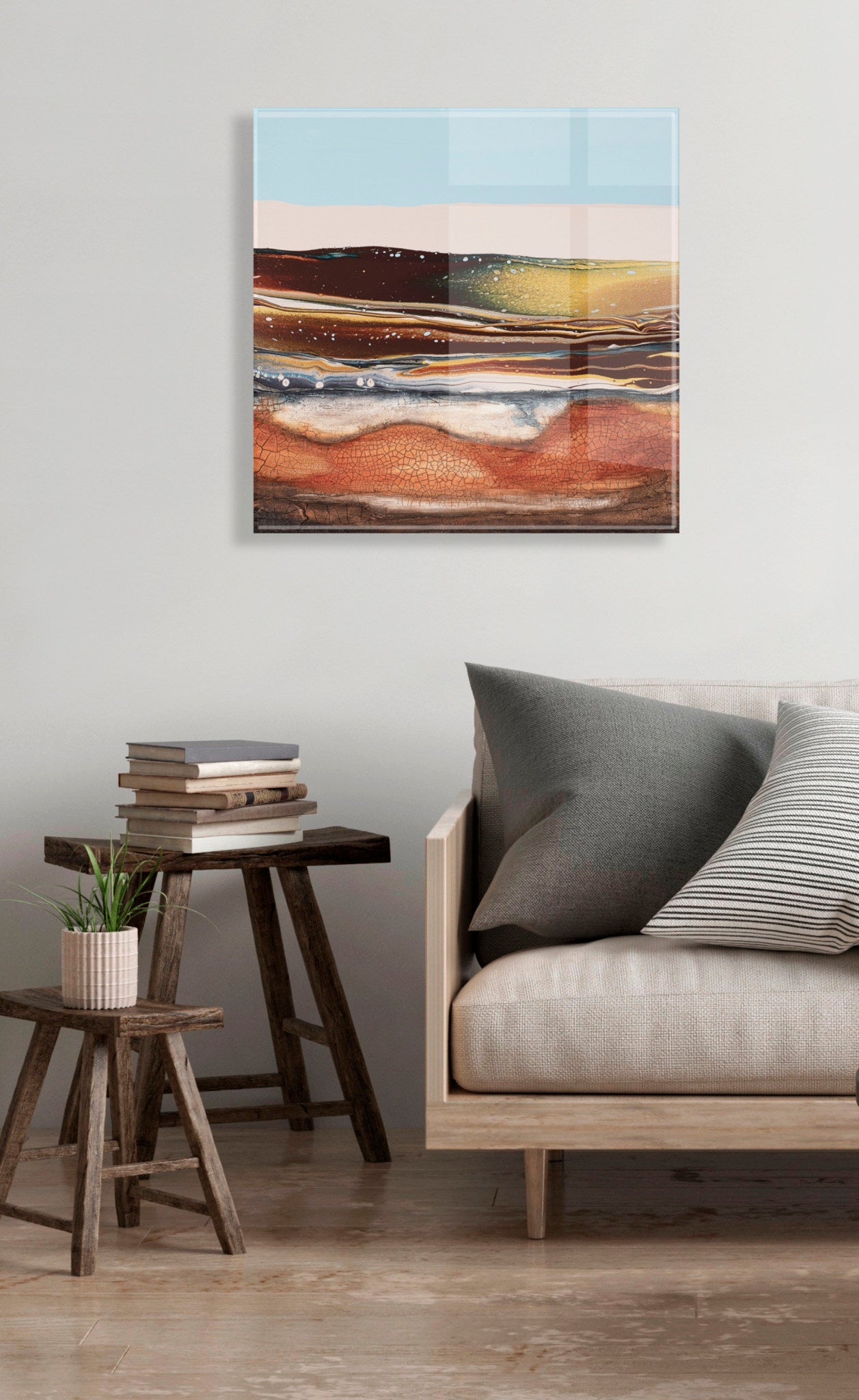 Sonoran Desert Floating Acrylic Art by Xizhou Xie