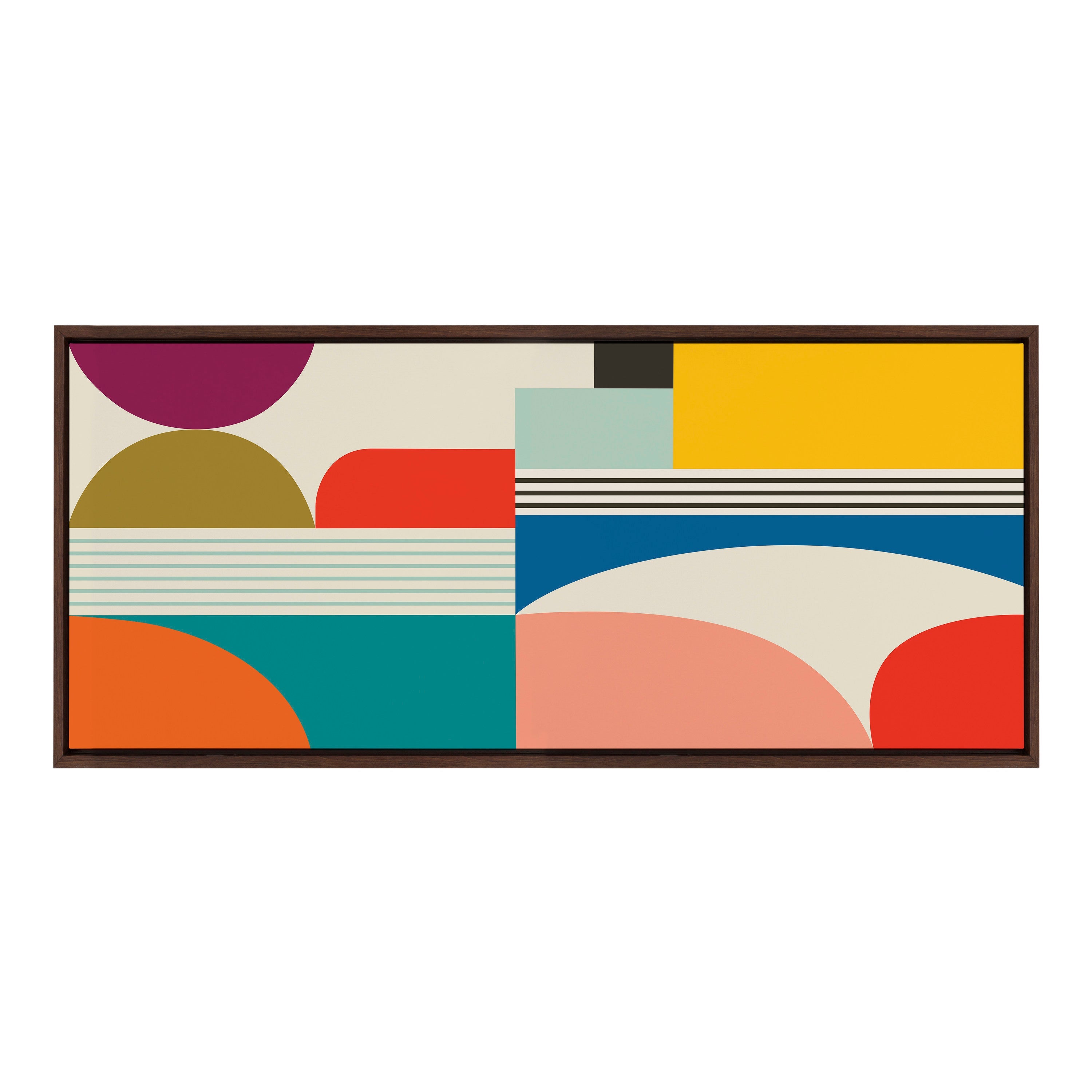 Sylvie Mid Century Modern Pattern Framed Canvas by kateandlaurel - product image 8 for Resin Society