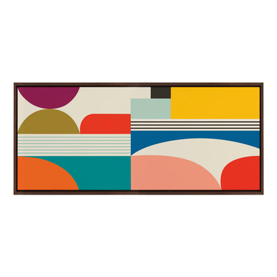 Sylvie Mid Century Modern Pattern Framed Canvas by kateandlaurel - product image 8 for Resin Society