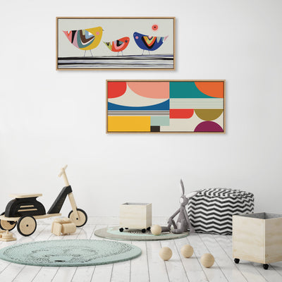 Sylvie Family Tree 3 Birds Framed Canvas by kateandlaurel - product image 11 for Resin Society