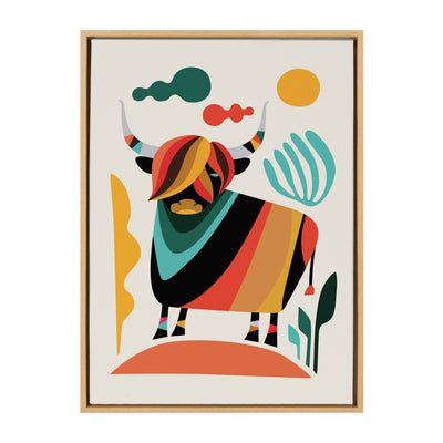 Sylvie Cow Framed Canvas by kateandlaurel - product image 8 for Resin Society
