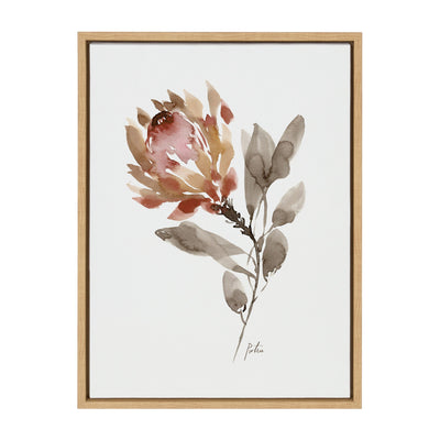 Sylvie Wild King Protea Framed Canvas by kateandlaurel - main product image for Resin Society