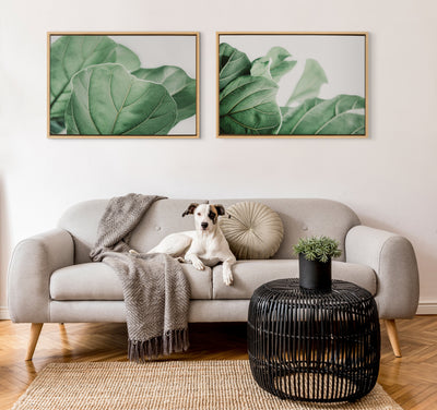 Sylvie Plant Study 6 Framed Canvas by kateandlaurel - product image 4 for Resin Society