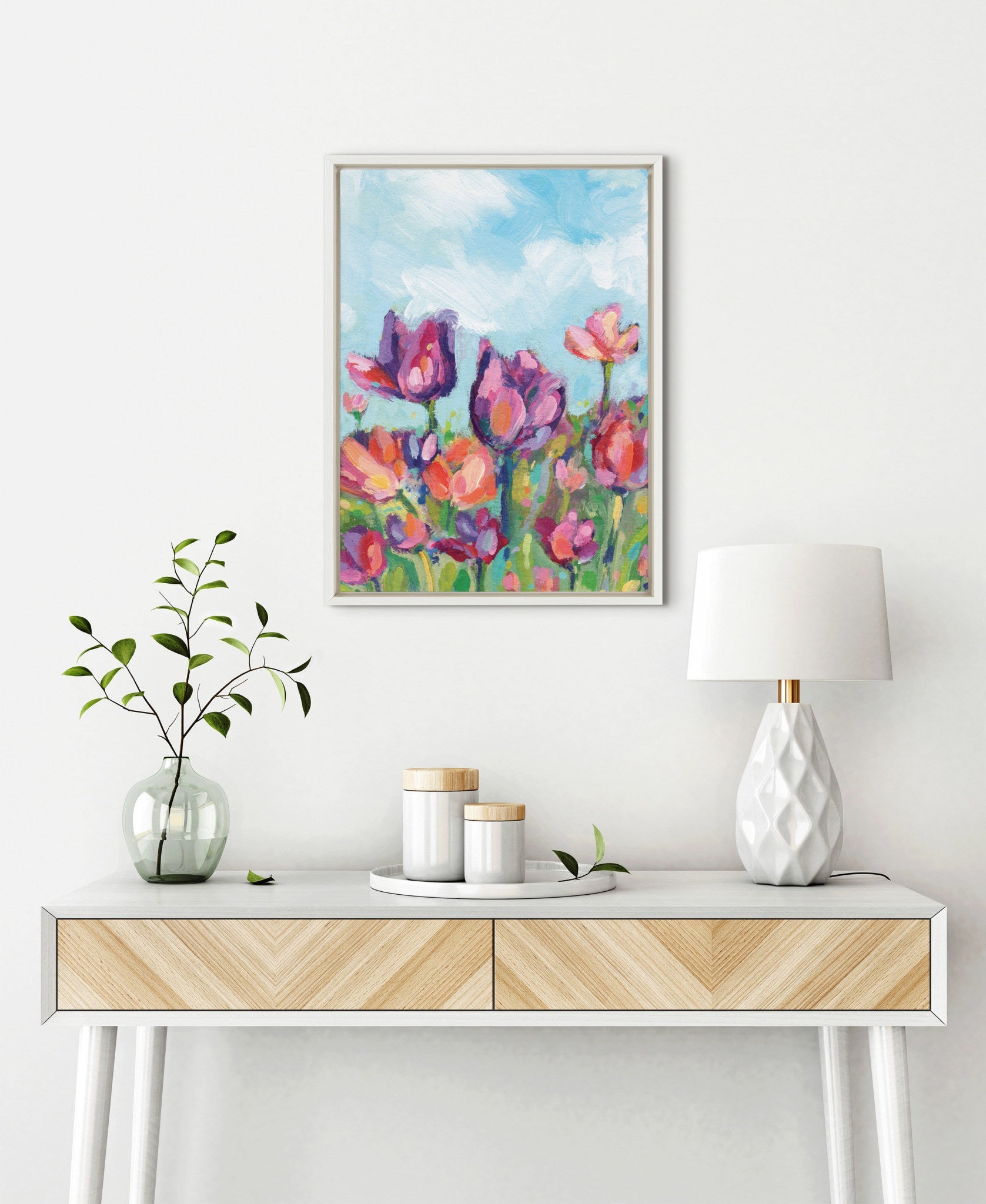 Sylvie Spring Framed Canvas by Rachel Christopoulos by kateandlaurel - product image 7 for Resin Society